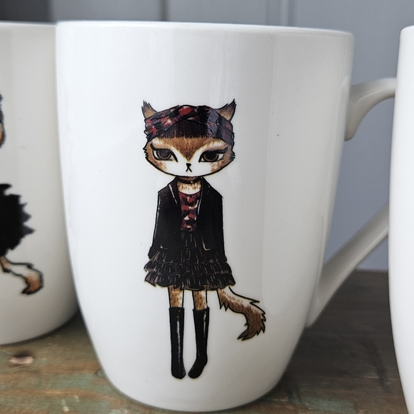 Set of 4 Cat Mugs - Picture 5 of 9